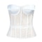 Womens Mesh Boned Corset Bustier PushUp Shaping Transparent Bodice For Waist Slimming Dress Outwe