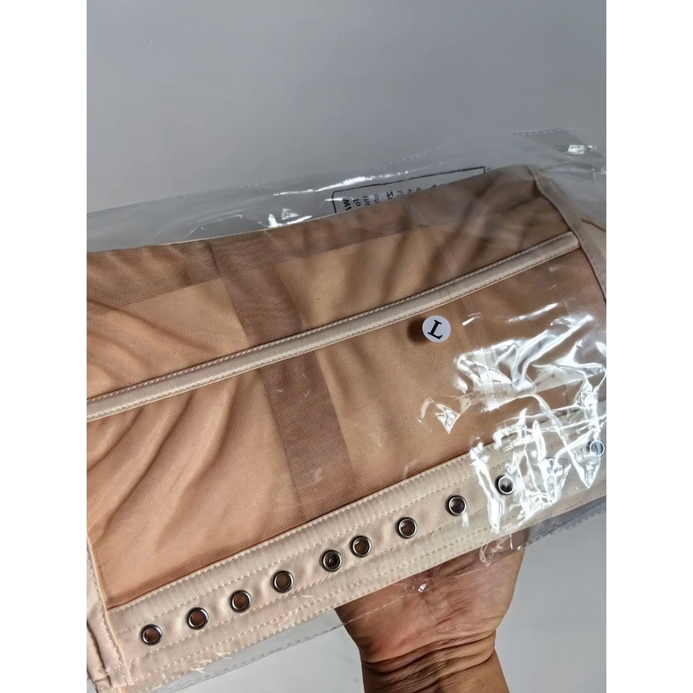 Womens DoubleLayer Mesh Abdominal Corset Bustier Steel Boned LaceUp Shaping Bodice With Bra For Dr 3