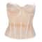 Womens DoubleLayer Mesh Abdominal Corset Bustier Steel Boned LaceUp Shaping Bodice With Bra For Dr 6