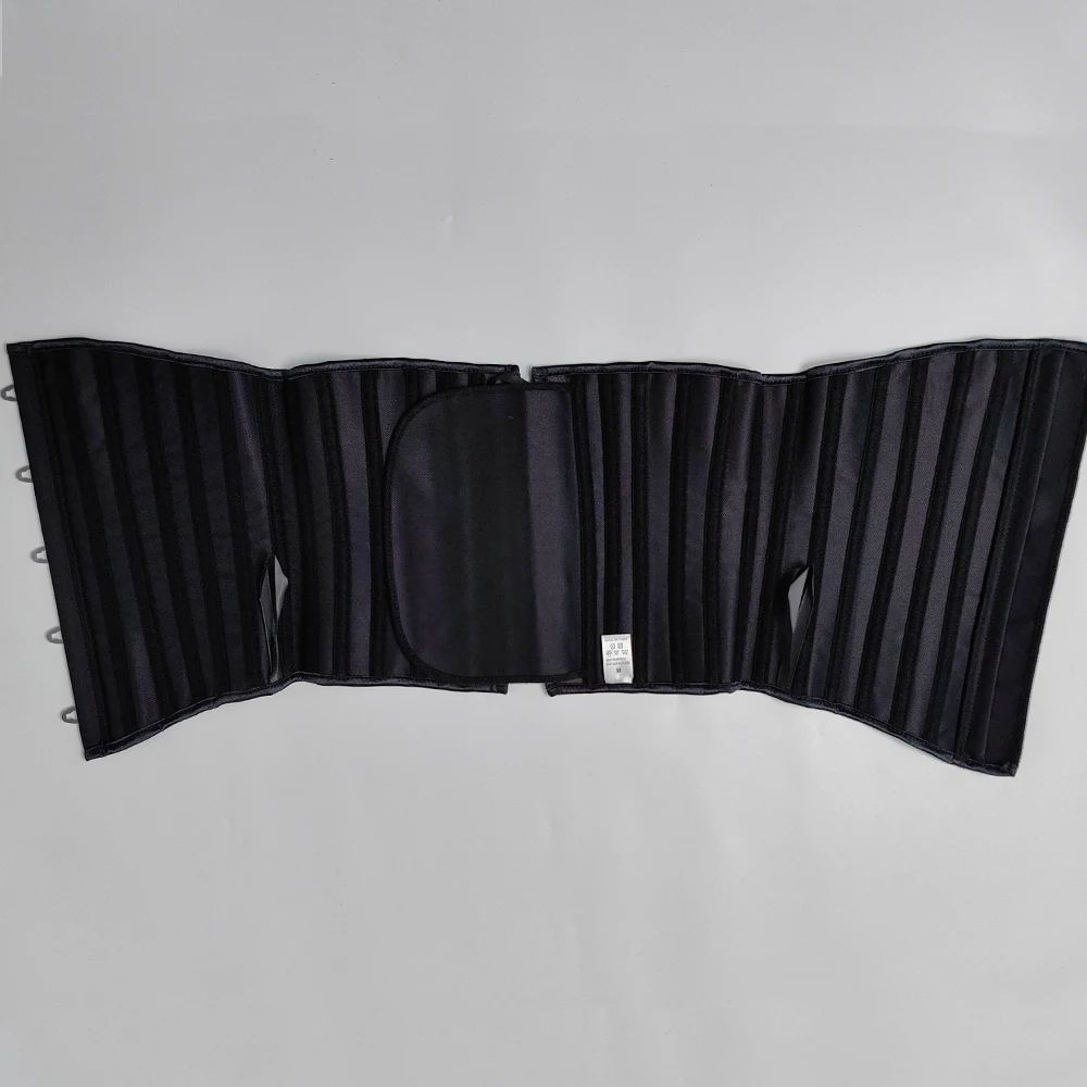 Mens 26 Steel Boned Corset Waist Trainer LaceUp Medieval Vintage Abdomen Control Waist Slimmer Wit 5