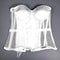 Womens Sexy Mesh Overbust Corset Transparent LaceUp Bustier With Cups Boned Shaping Wedding Waist 5