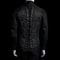 Mens LaceUp Boned Corset Waistcoat Vest Slim Waist Shaping VNeck Black Print Formal Wedding Stage 2