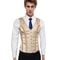 Mens Corset Vest Waistcoat Beige Floral Boned LaceUp Waist Trainer Tight Formal Dress Vest For Wed 1