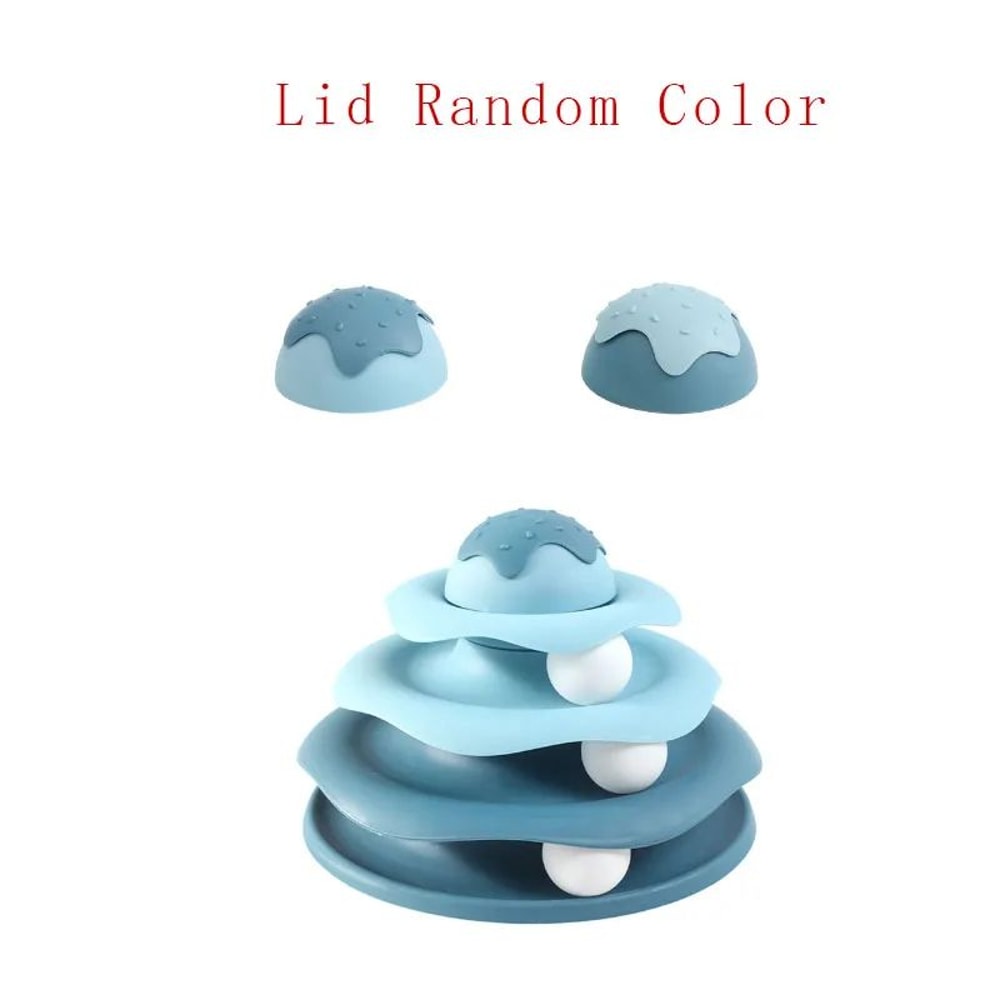 Interactive Cat Toy Turntable Teasing Stick Tunnel Set 6