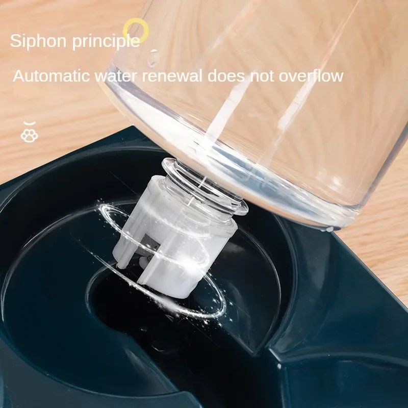 2in1 Automatic Cat Feeder Water Dispenser Set Tilted Gravity Food Feeder And Waterer For Cats Sma 1