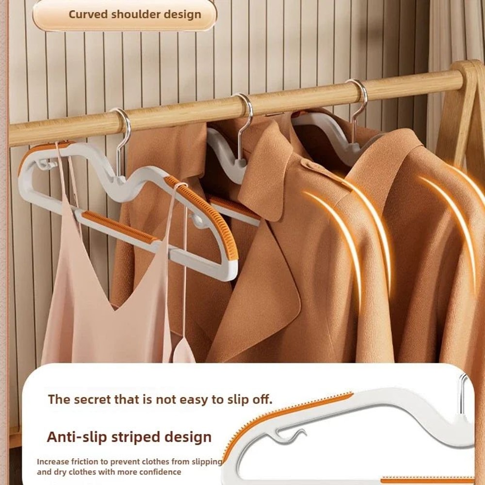 10 Pcs Space Saving Short Neck Clothes Hanger Narrow Low Hanger Storage With AntiShoulder Corner 4
