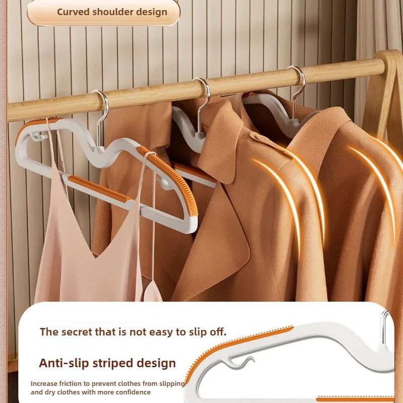 10 Pcs Space Saving Short Neck Clothes Hanger Narrow Low Hanger Storage With AntiShoulder Corner 4
