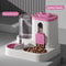 Automatic Dog Cat Feeder And Water Dispenser Set Gravity Food Feeder And Waterer With Pet Food Bow 8