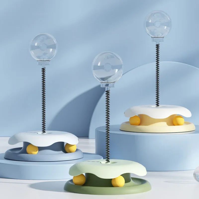 Interactive Treat Dispensing Puzzle Ball Slow Feeder Food Leaking Toy For Cats Dogs With Catnip F 1