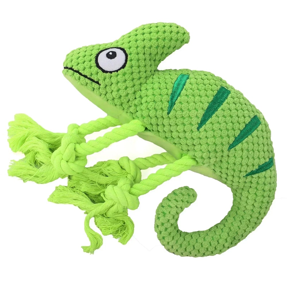 Chameleon Plush Squeaky Dog Toy BiteResistant Chew Squeaker Toy For Small To Large Dogs 7