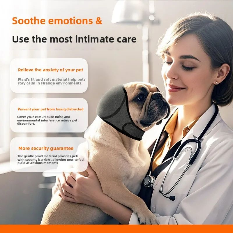 Noise Reduction Dog Ear Covers Waterproof Calming Hearing Protection Earmuffs For Dogs Adjustable 3