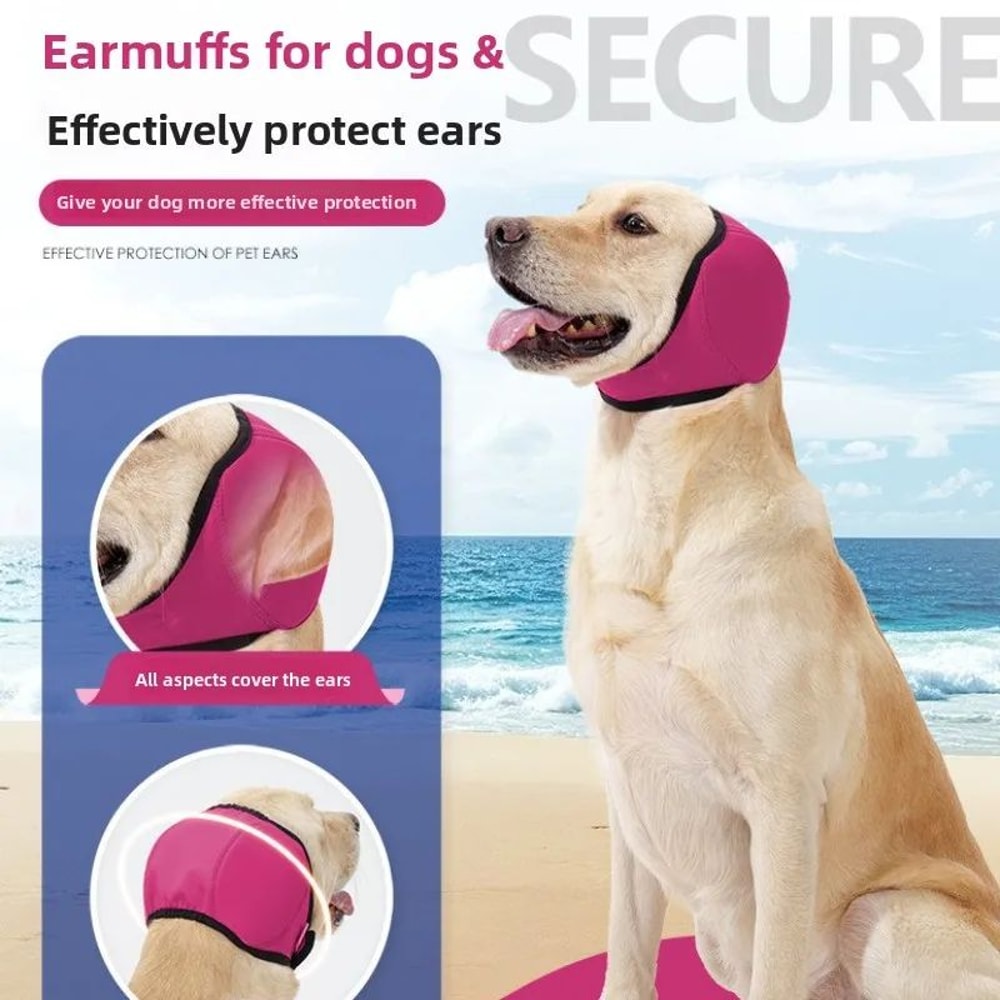 Noise Reduction Dog Ear Covers Waterproof Calming Hearing Protection Earmuffs For Dogs Adjustable 5
