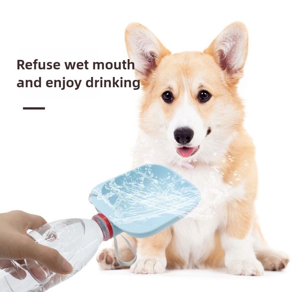 Portable Dog Travel Water Bottle With Foldable Bowl Leakproof Outdoor Drinking Feeder For Dogs Ca 4