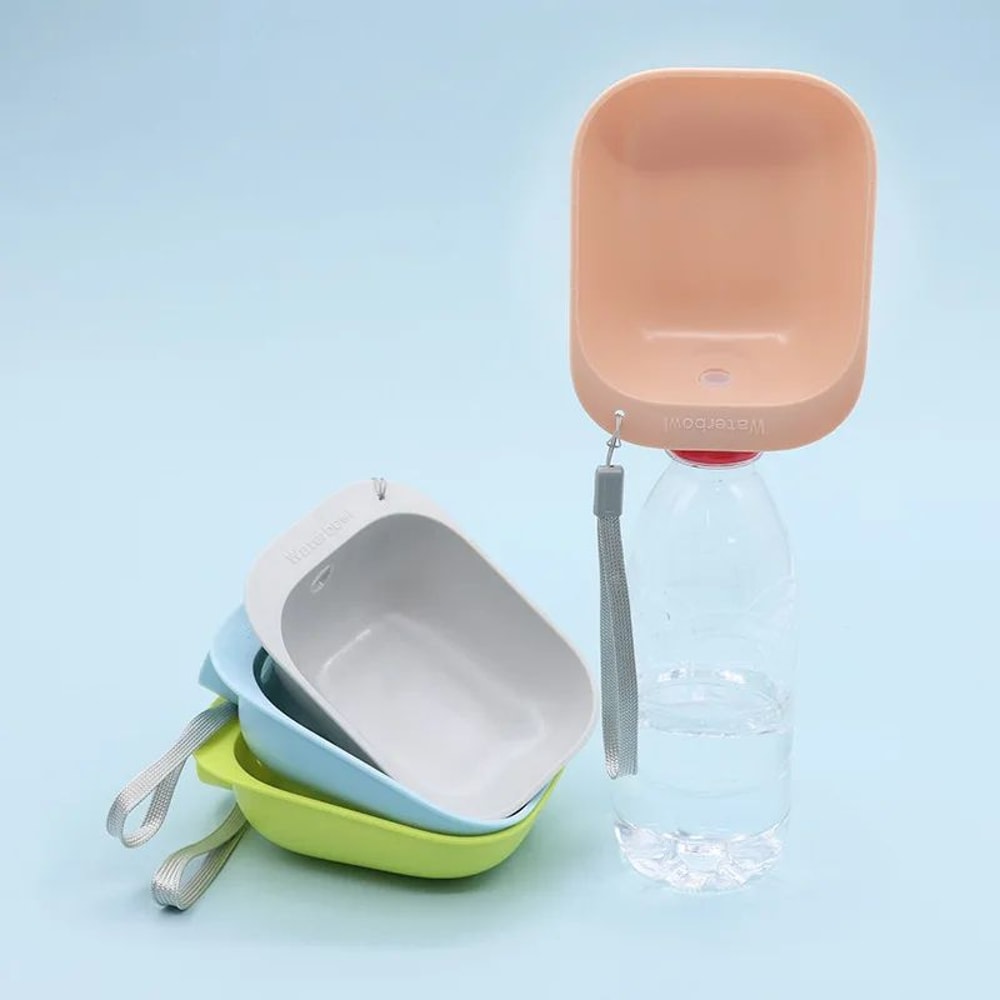 Portable Dog Travel Water Bottle With Foldable Bowl Leakproof Outdoor Drinking Feeder For Dogs Ca 5