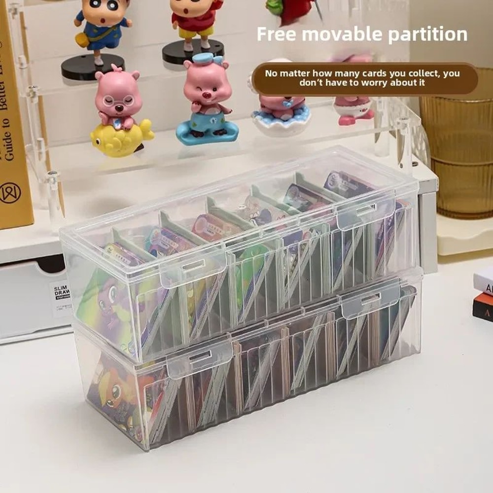 Transparent Clamshell Game Card Storage Box Portable Plastic Organizer For Board Games Trading Ca 3