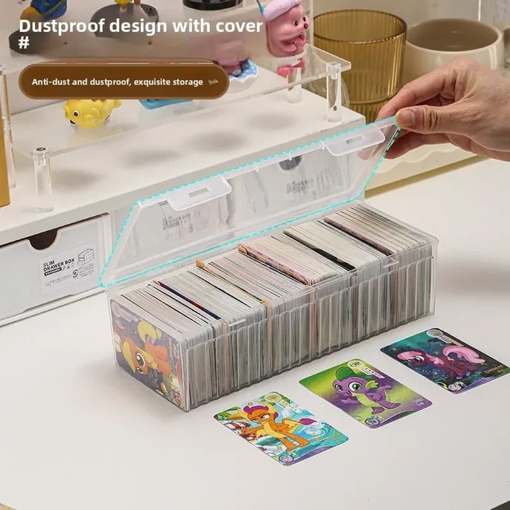 Transparent Clamshell Game Card Storage Box Portable Plastic Organizer For Board Games Trading Ca 4