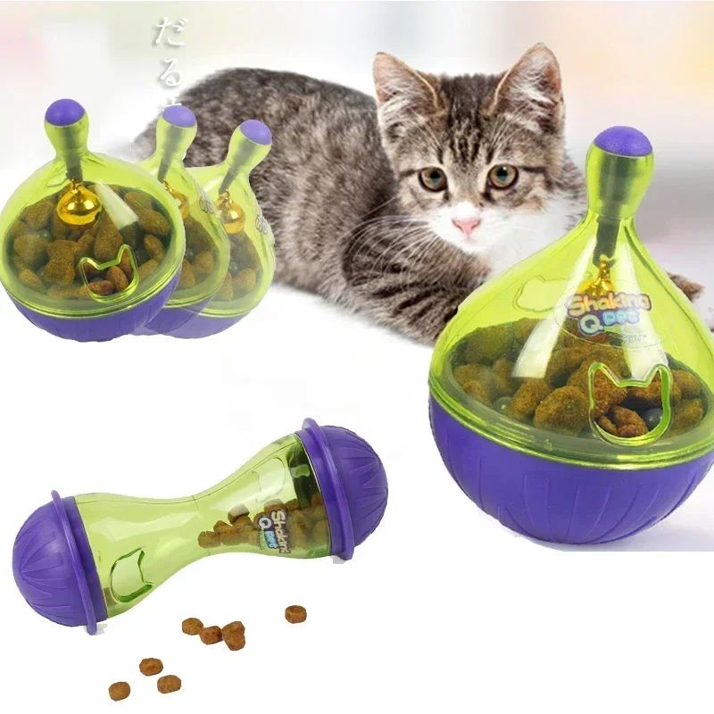 MouseShaped Treat Dispensing Tumbler Toy Interactive Slow Feeder Ball For Cats Food Leakage Puzzle 0