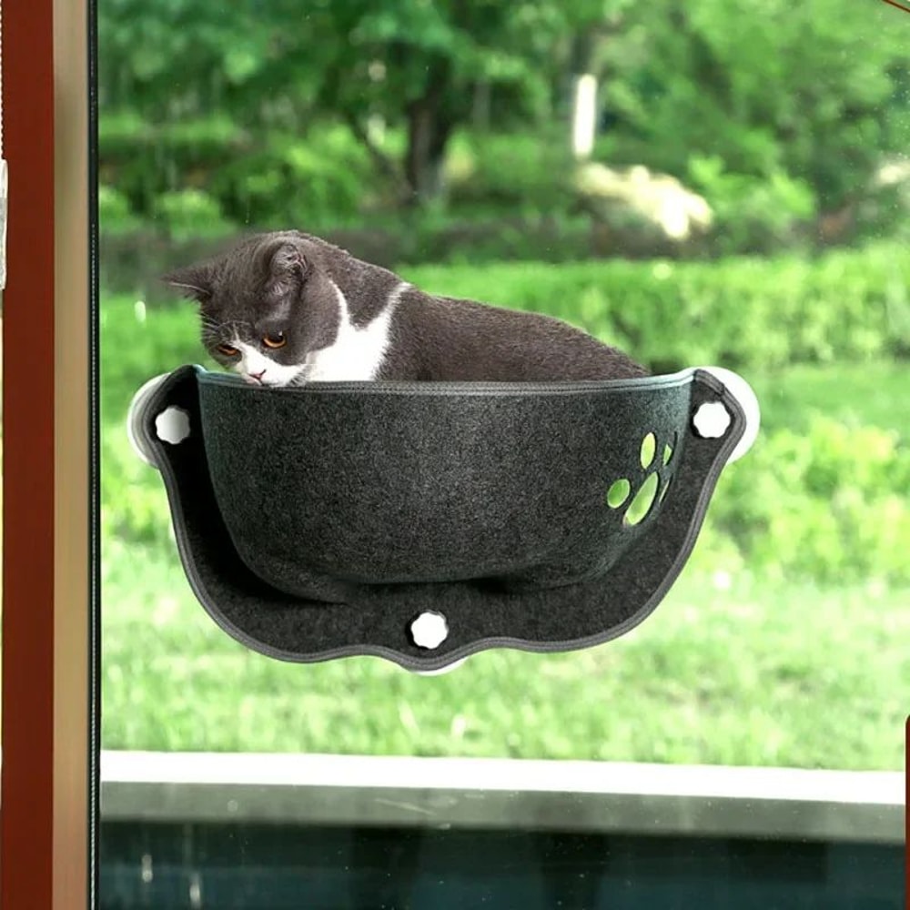 Cat Window Hammock Bed With Cushion Sunny Suction Cup Hanging Window Seat For Cozy Cat Naps 5