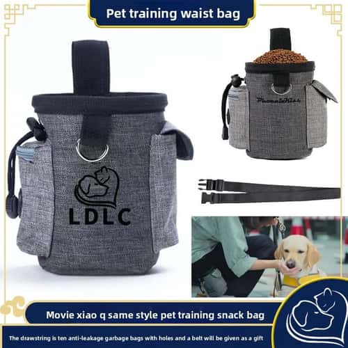 Portable Dog Treat Pouch Waist Bag – Hands-Free Puppy Training Snack Holder for Outdoor Walks & Rewards