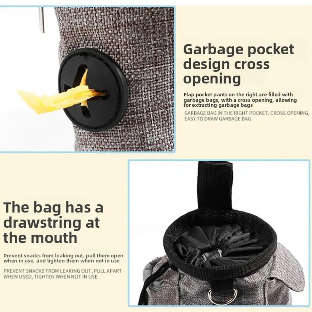 Portable Dog Treat Pouch Waist Bag HandsFree Puppy Training Snack Holder For Outdoor Walks Reward 3