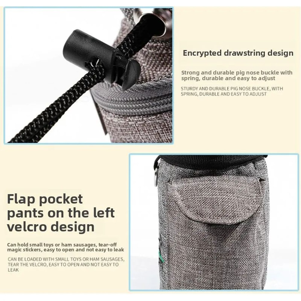 Portable Dog Treat Pouch Waist Bag HandsFree Puppy Training Snack Holder For Outdoor Walks Reward 5