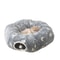 Foldable Cat Tunnel Bed With Peekaboo Cave Washable Winter Playhouse With 4 Entry Points For Kitte 7