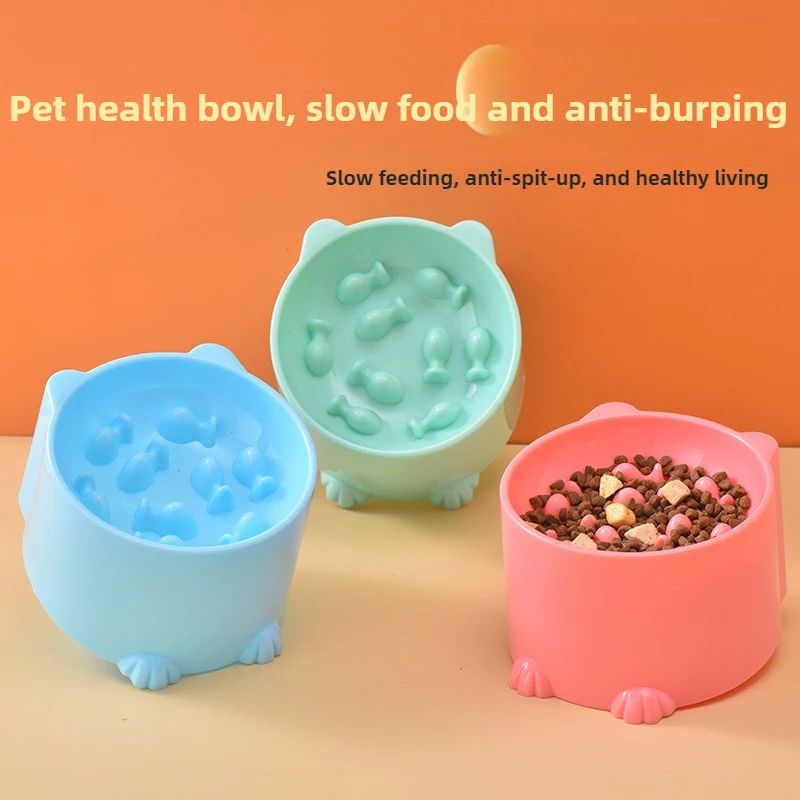 AntiChoking Slow Feeder Bowl For Cats Small Dogs NeckProtective Puzzle Feeding Dish For Healthy E 2