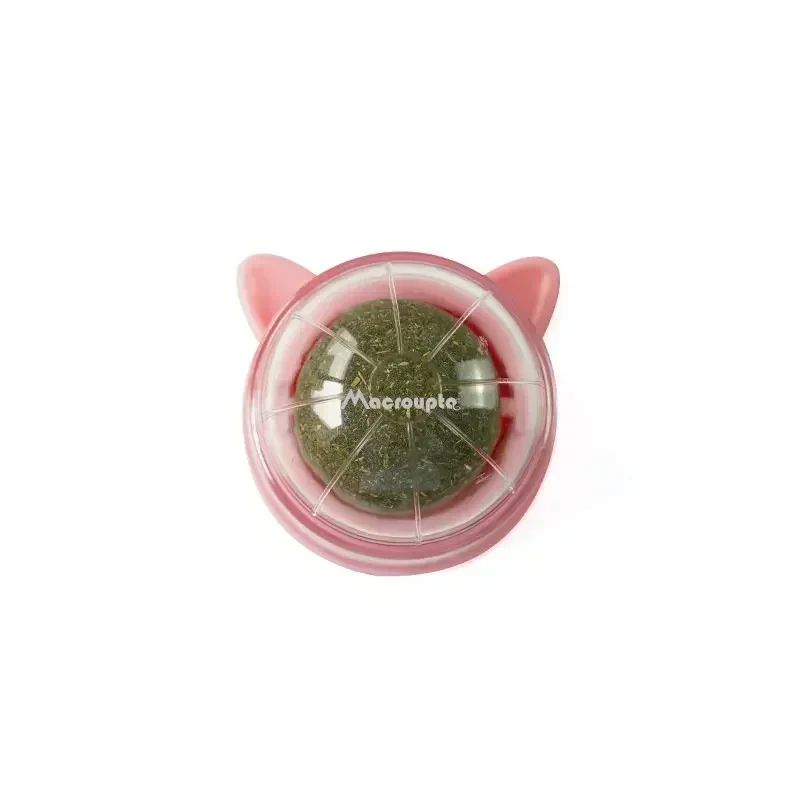 StickOn Catnip Cat Grass Wall Ball Toy Natural Lickable Treat Roller For Digestion Boredom Relie 6