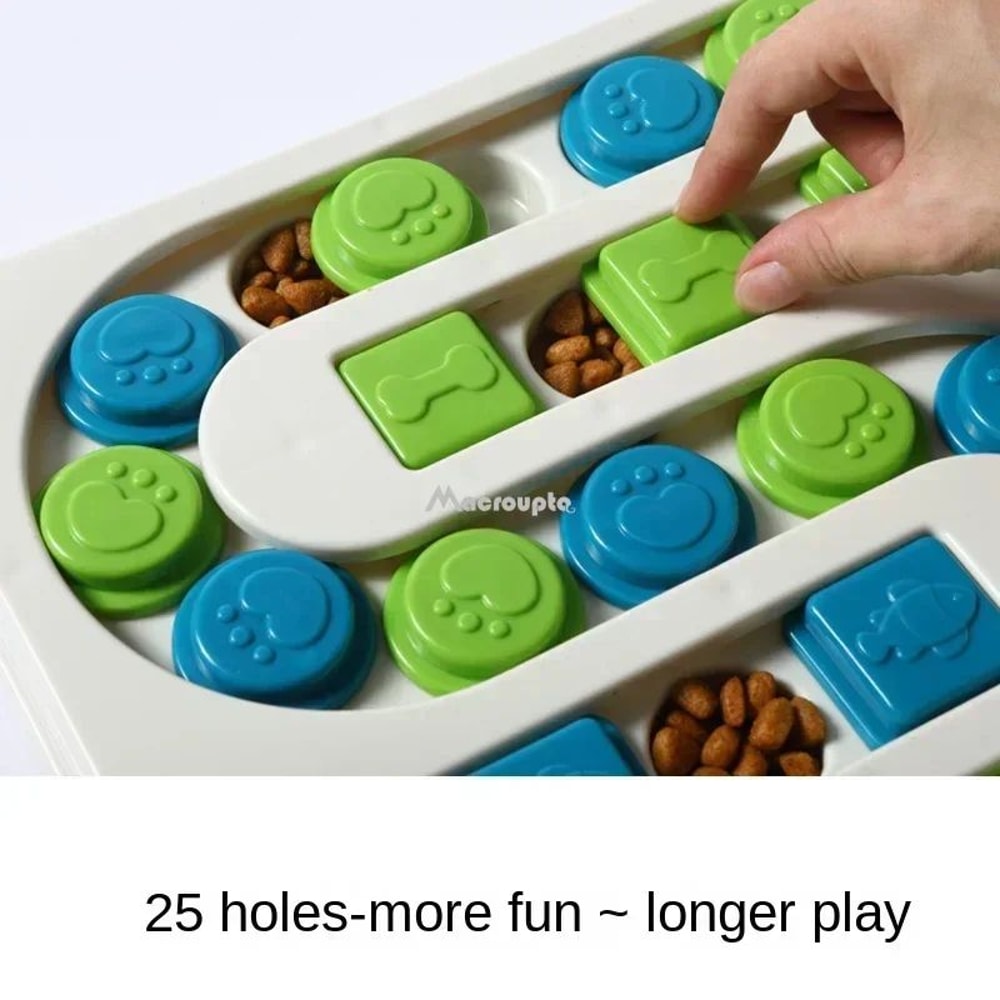 Interactive Dog Puzzle Slow Feeder Bowl NonSlip Food Dispenser Toy For Puppy IQ Training Healthy 1