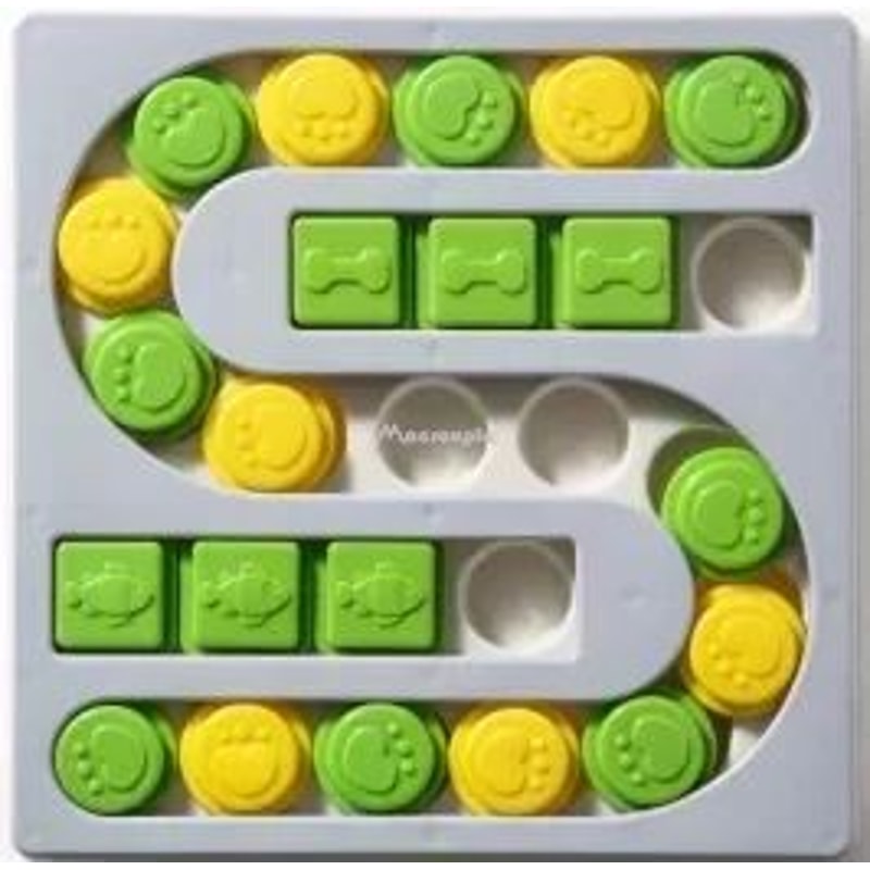 Interactive Dog Puzzle Slow Feeder Bowl NonSlip Food Dispenser Toy For Puppy IQ Training Healthy 9