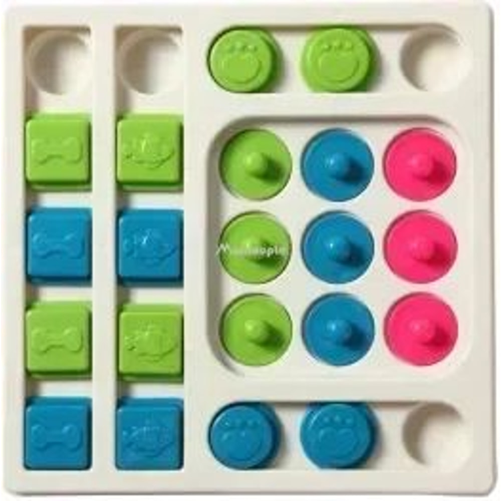 Interactive Dog Puzzle Slow Feeder Bowl NonSlip Food Dispenser Toy For Puppy IQ Training Healthy 11