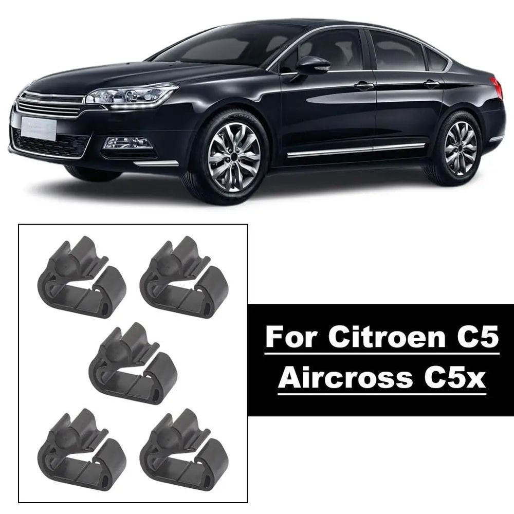 5 Pcs Windshield Washer Spray Hose Buckle Clips Front Wiper Arm Pipe Fasteners For Peugeot 30085008 5
