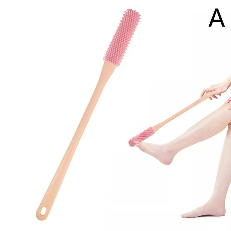 Long Handle Toe Cleaning Brush Silicone Foot Scrubber For Shower BetweenToes Cleaner For Seniors A 6
