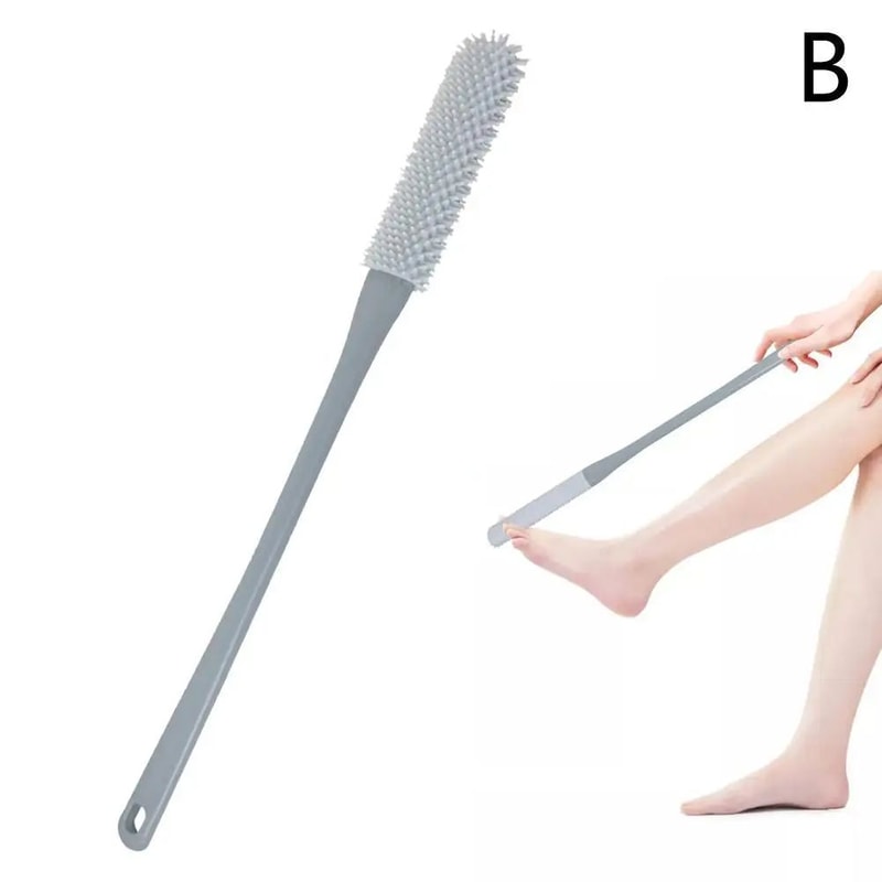 Long Handle Toe Cleaning Brush Silicone Foot Scrubber For Shower BetweenToes Cleaner For Seniors A 7