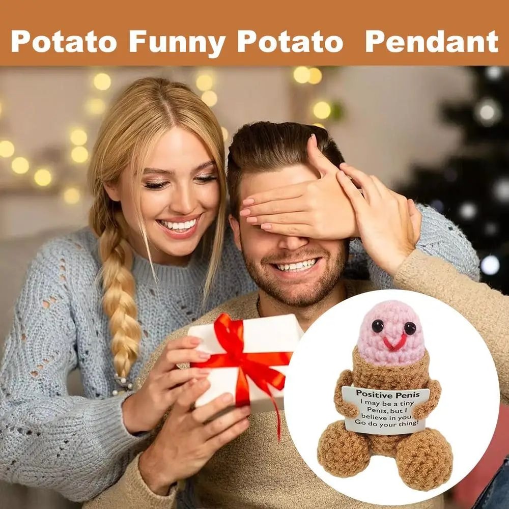 Funny Crochet Emotional Support Doll Positive Desk Ornament Gift For Boyfriend Husband Friends 4