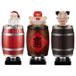 funny santa barrel cigarette holder box – wooden prank cigarette dispenser for christmas gag gifts & party fun