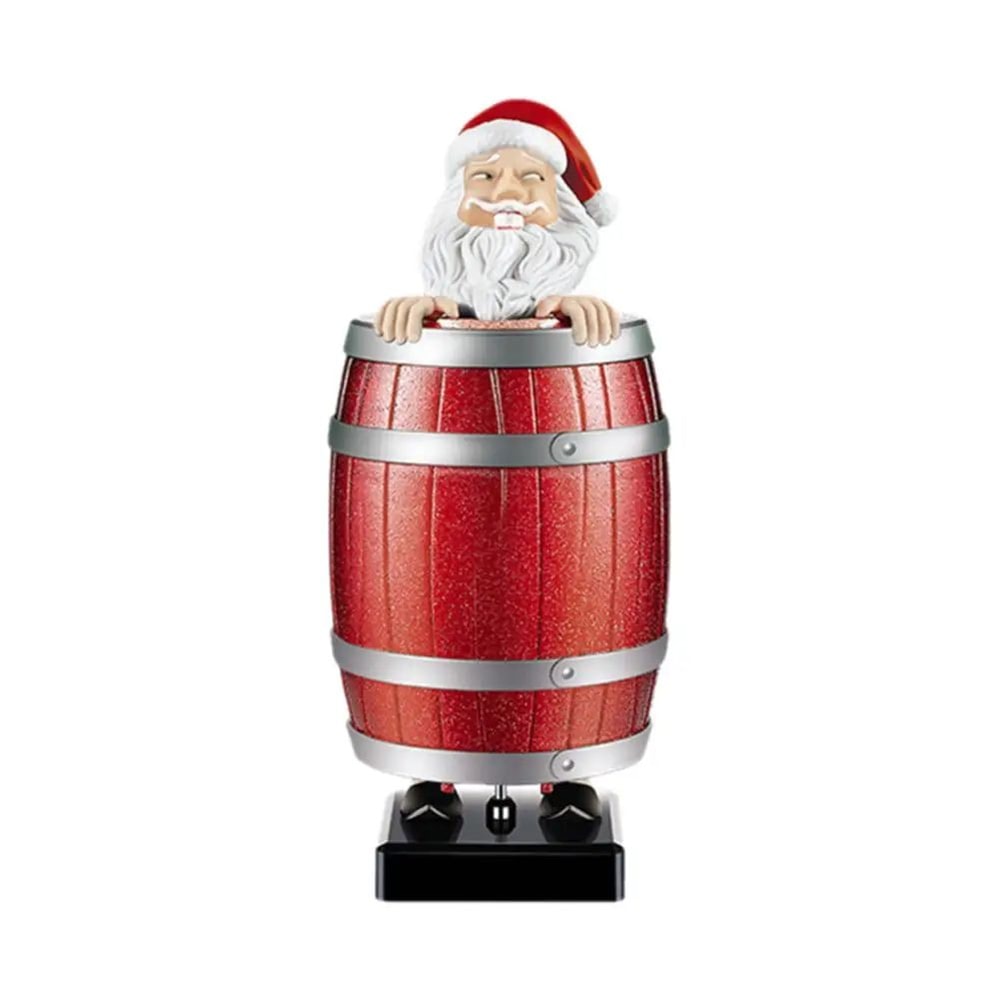 Funny Santa Barrel Cigarette Holder Box Wooden Prank Cigarette Dispenser For Christmas Gag Gifts 7