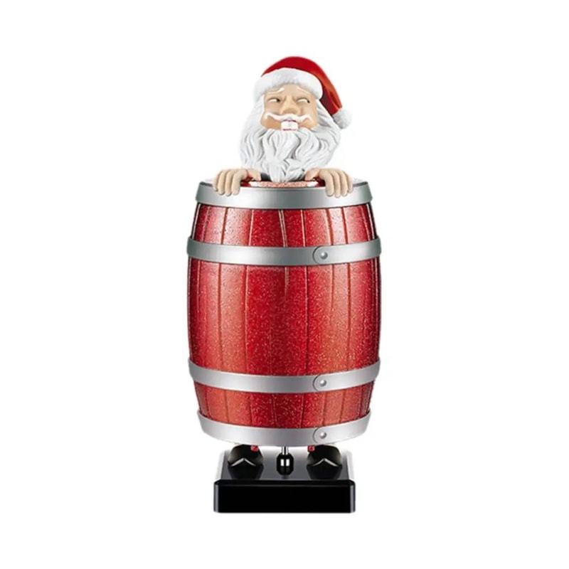 Funny Santa Barrel Cigarette Holder Box Wooden Prank Cigarette Dispenser For Christmas Gag Gifts 7
