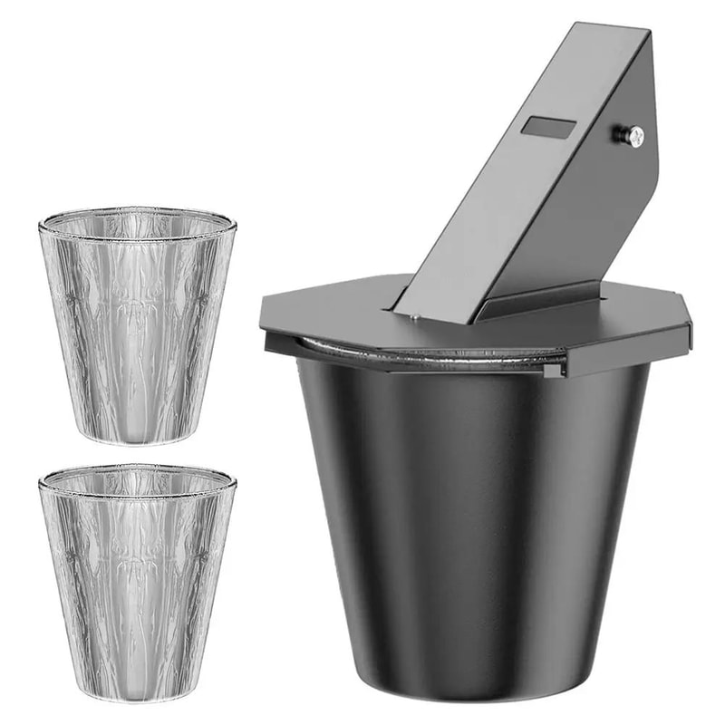 Large Capacity BBQ Grease Bucket With Trap Funnel Drip Catcher Pail With Disposable Foil Liners Fo 6