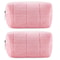 Cute Plush Makeup Bag Preppy Zipper Cosmetic Pencil Pouch Travel Toiletry Organizer For Teens 0