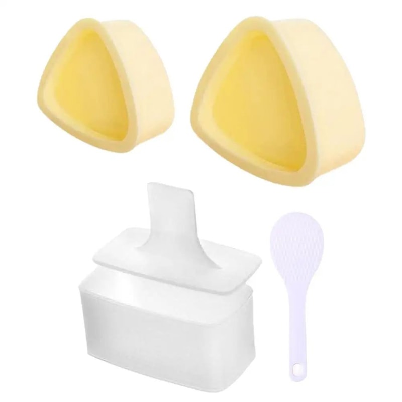 3 Pcs Onigiri Rice Ball Mold Set Triangle Sushi Musubi Press Maker For Bento Lunches 7