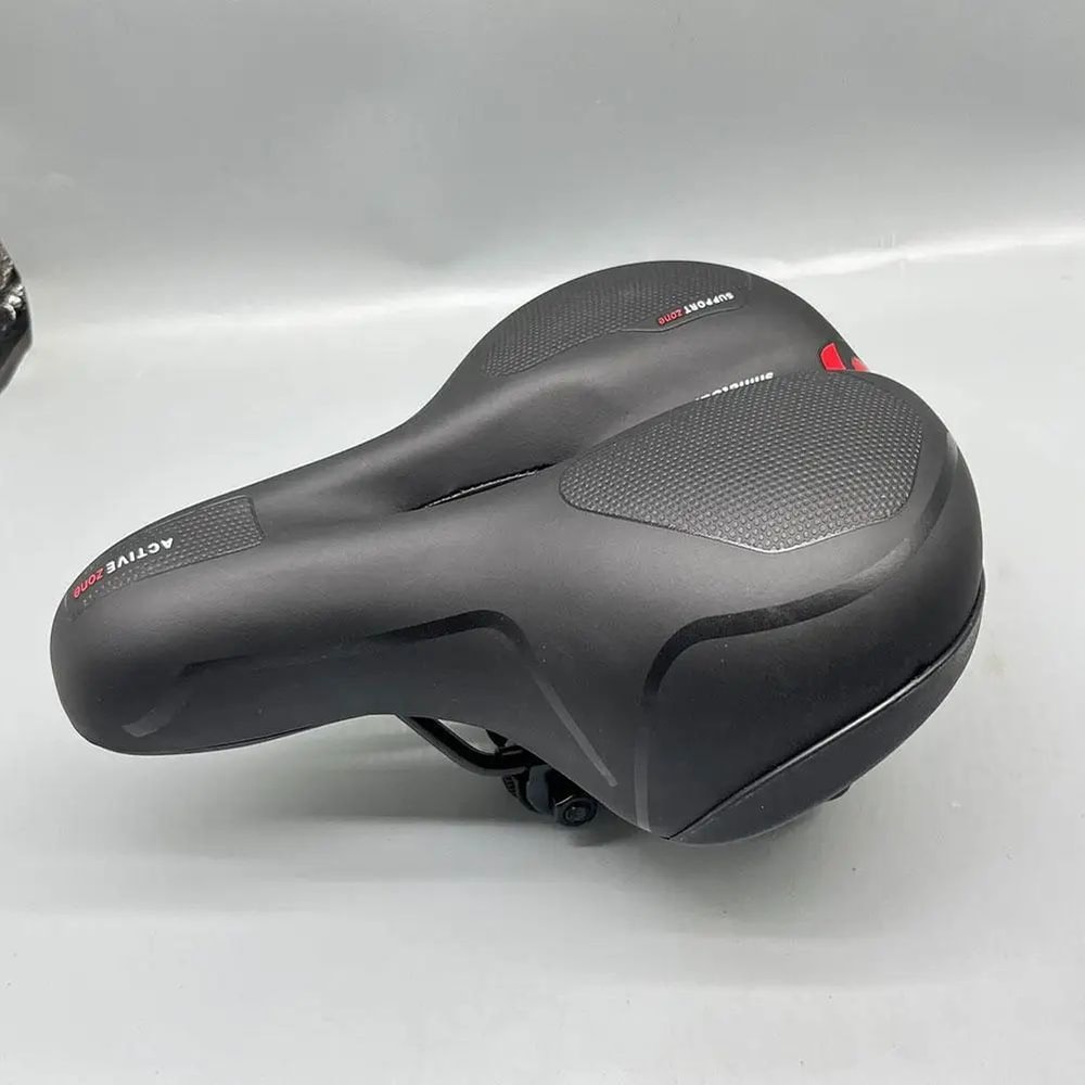 Wide Memory Foam Bicycle Saddle Dual Shock Absorbing Waterproof Comfort Seat For Men Women Road B 0