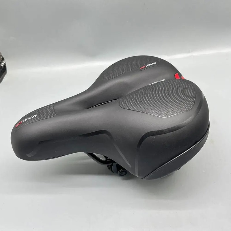 Wide Memory Foam Bicycle Saddle Dual Shock Absorbing Waterproof Comfort Seat For Men Women Road B 0