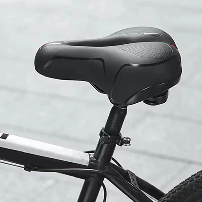 Wide Memory Foam Bicycle Saddle Dual Shock Absorbing Waterproof Comfort Seat For Men Women Road B 1