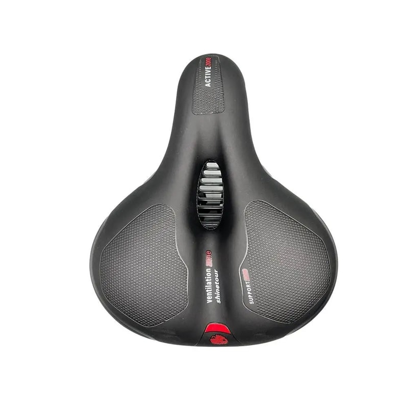 Wide Memory Foam Bicycle Saddle Dual Shock Absorbing Waterproof Comfort Seat For Men Women Road B 6