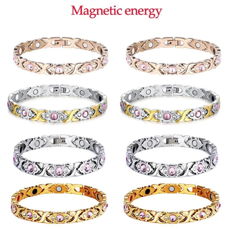 Adjustable Magnetic Crystal Bracelet For Women Fashion Energy Hologram Jewelry Gift Magnet Therapy 0