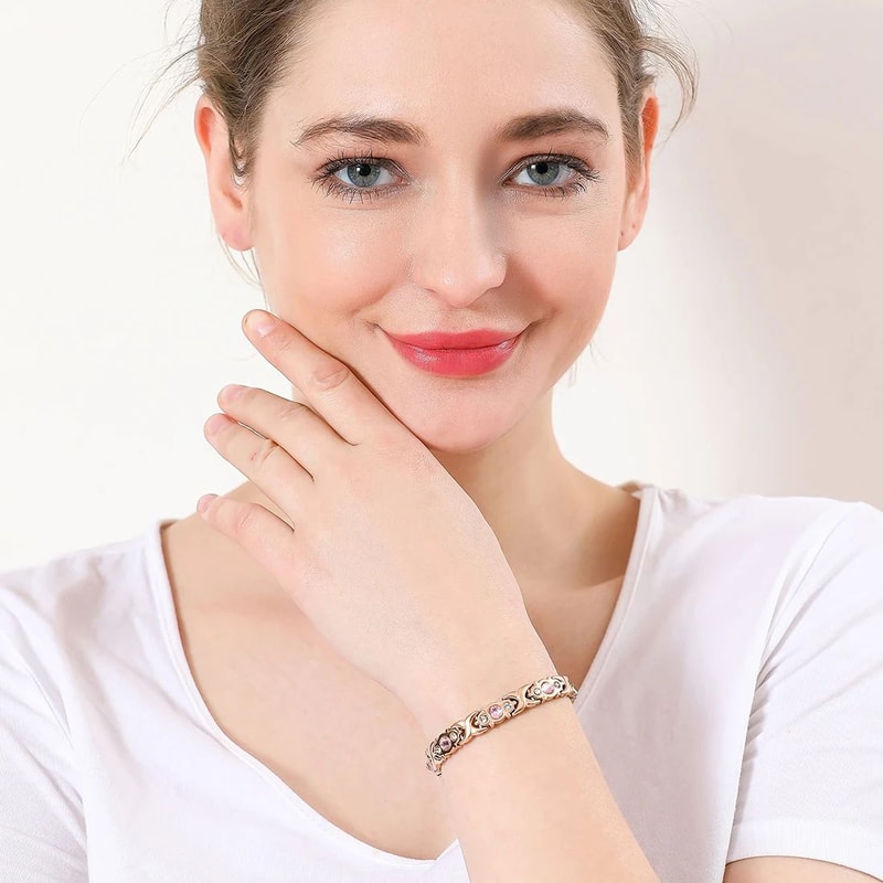 Adjustable Magnetic Crystal Bracelet For Women Fashion Energy Hologram Jewelry Gift Magnet Therapy 1