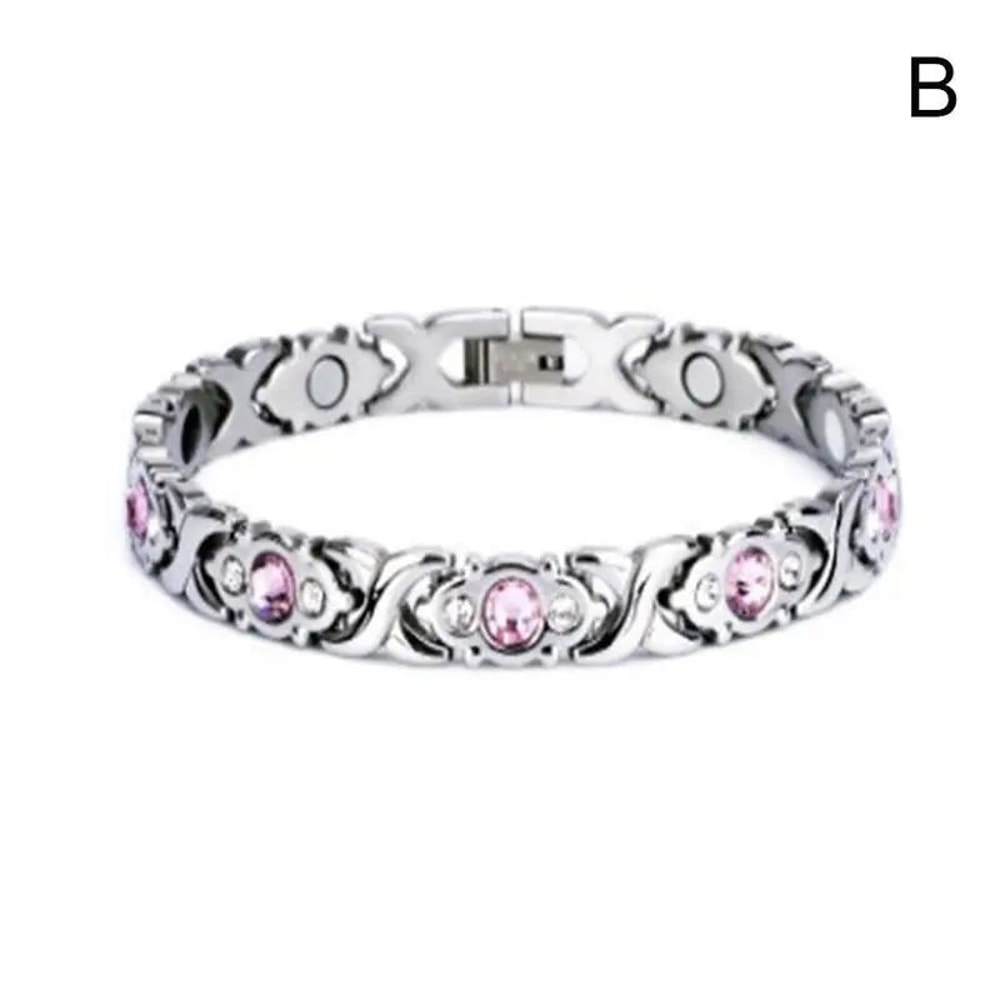 Adjustable Magnetic Crystal Bracelet For Women Fashion Energy Hologram Jewelry Gift Magnet Therapy 7