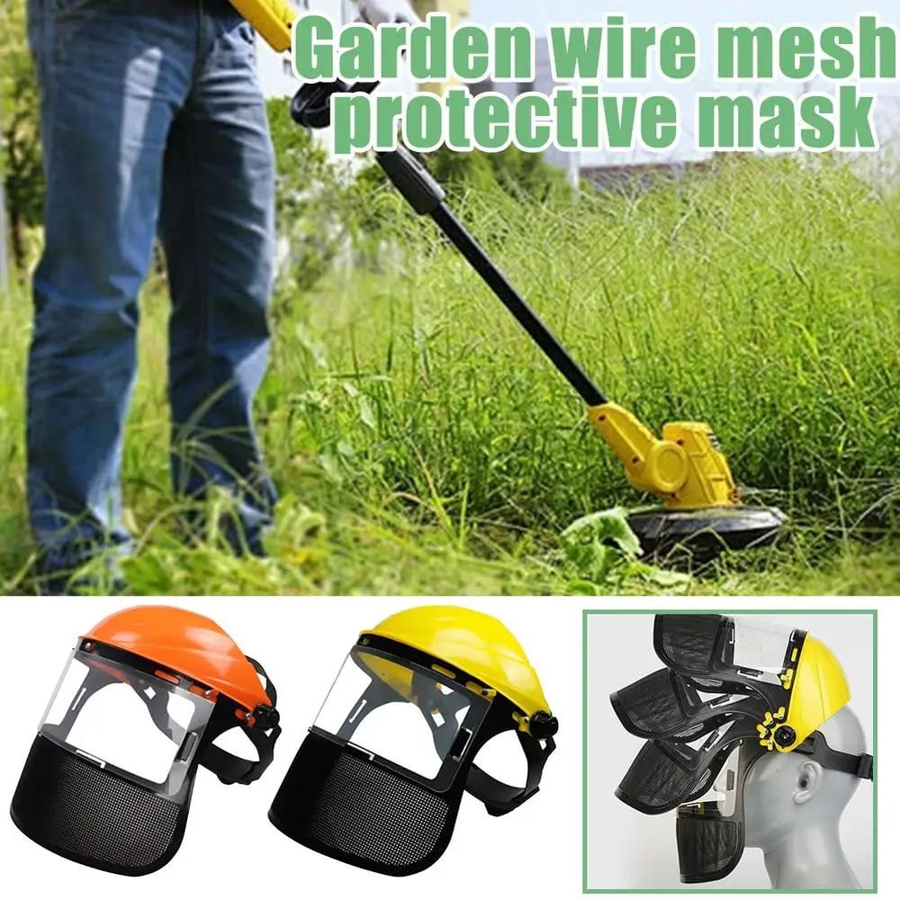 Full Face Safety Shield With Ratchet Headgear ImpactResistant Visor Mask For Weed Whacking Grindin 5