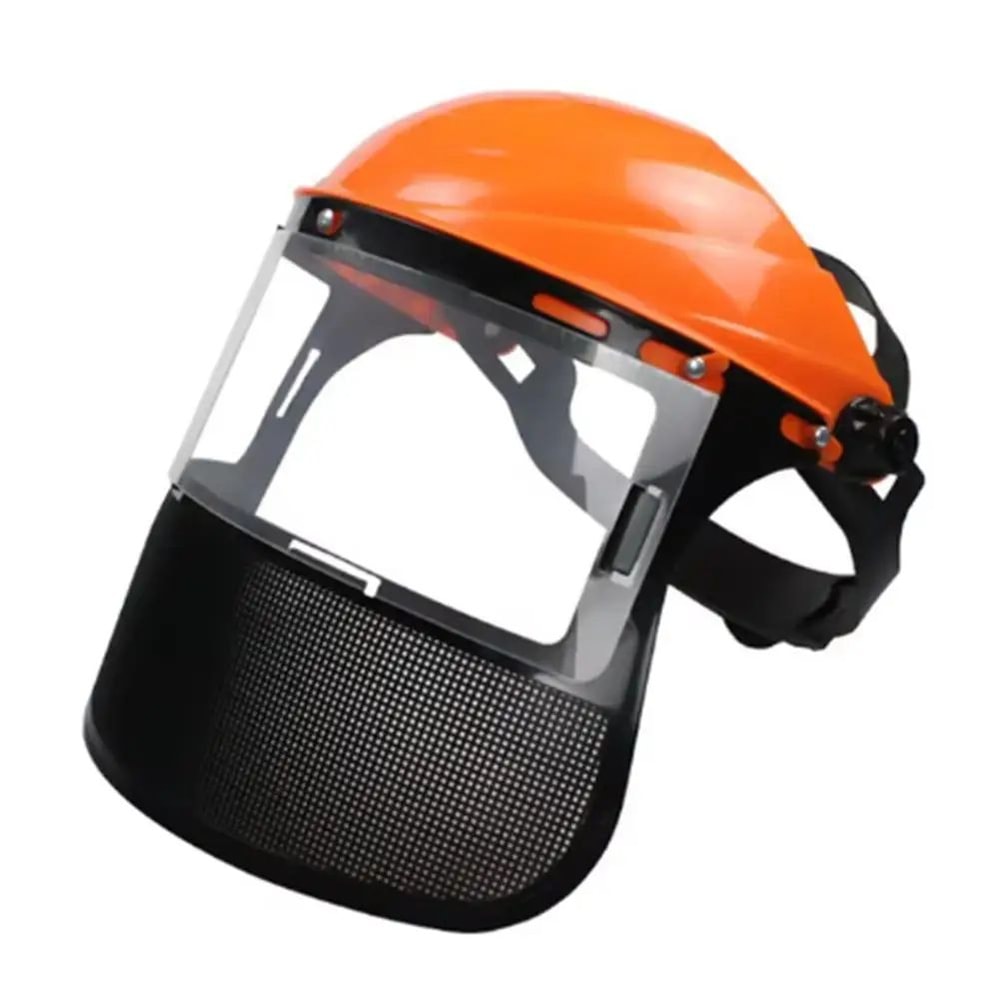 Full Face Safety Shield With Ratchet Headgear ImpactResistant Visor Mask For Weed Whacking Grindin 7